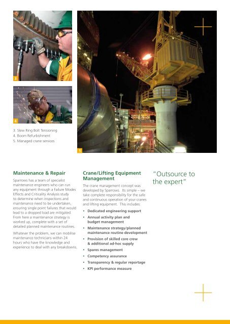 Sparrows Engineering & Operations 12 page brochure (UK version)