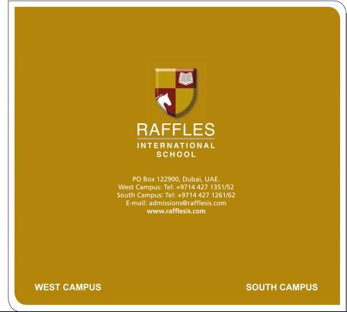 SOUTH CAMPUS WEST CAMPUS - Raffles International School