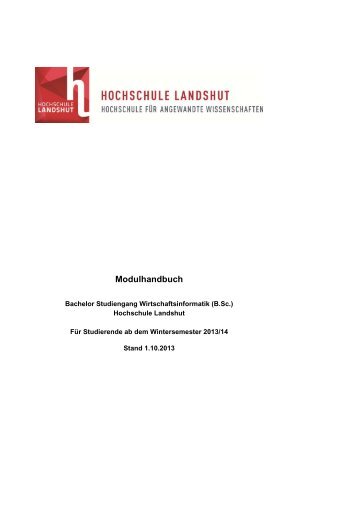 Modulhandbuch - Hochschule Landshut