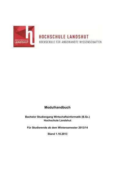 Modulhandbuch - Hochschule Landshut