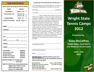 Camp Brochure - Wright State Raider Athletics
