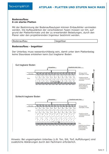 DOKUMENTATION ATIPLAN - PLATTEN UND STUFEN NACH MASS