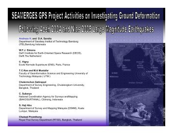 Andreas H. and D.A. Sarsito Department of Geodesy Institut of ... - ITB