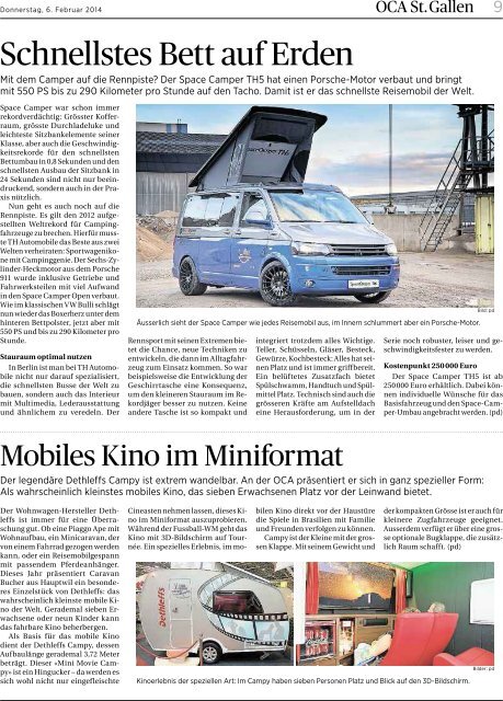 Inhalte OCA-Zeitung 2014