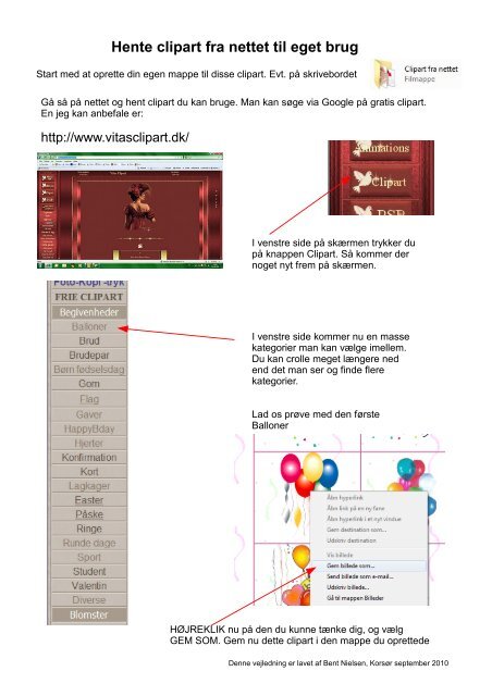 Hente clipart fra nettet til eget brug