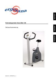 Fahrradergometer Sana Bike 120 ... - ergosana GmbH