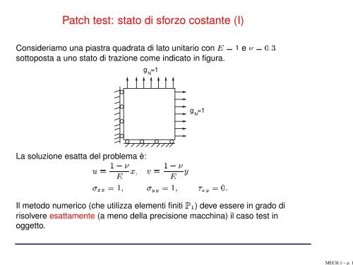 Sul metodo degli elementi finiti applicato a problemi di elasticitÃƒÂ  piana