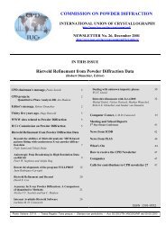 Rietveld Refinement from Powder Diffraction Data - Max Planck ...