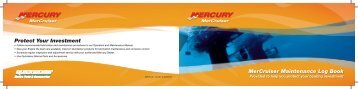 MerCruiser Maintenance Log Book Protect Your Investment - Mercury