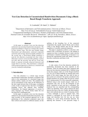 Text Line Detection in Unconstrained Handwritten Documents Using ...