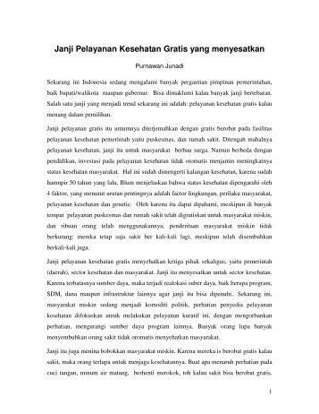 Janji Pelayanan Kesehatan Gratis.pdf - Blog Staff UI