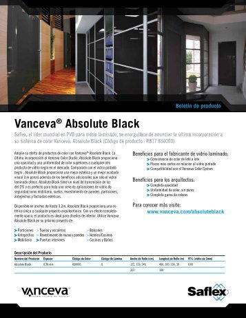 Vanceva® Absolute Black - Saflex.com