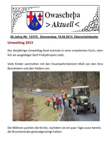 Dorfzeitung 18.04.2013 - Oberscheidweiler