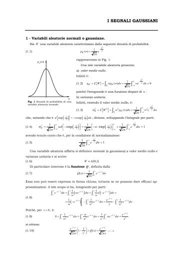 I segnali gaussiani