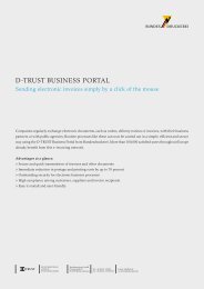 Flyer D-TRUST Business Portal - Bundesdruckerei GmbH