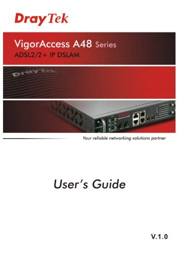 VigorAccess A48 User's Guide i - Draytek