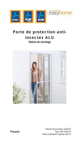 Porte de protection anti- insectes ALU