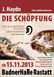 Programm “Die Schöpfung” (pdf) - BadnerHalle Rastatt