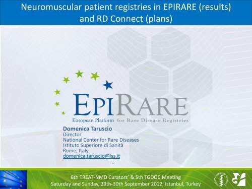 EPIRARE_Results_Domenica Taruscio.pdf - Treat-NMD