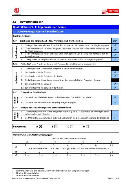 Link zum gesamten Bericht - Giesensdorfer Grundschule