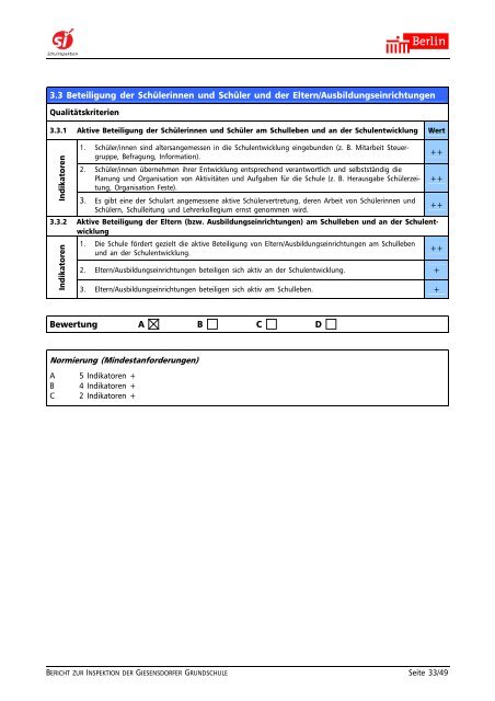 Link zum gesamten Bericht - Giesensdorfer Grundschule