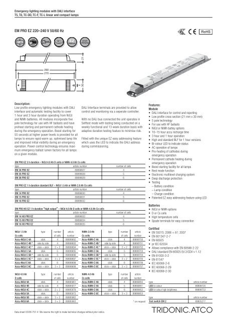 EM PRO EZ 220â240 V 50/60 Hz