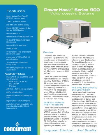 Power Hawktm Series 900 - Concurrent Computer Corporation