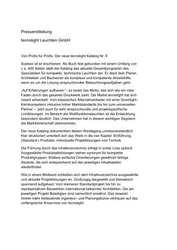 vollstÃ¤ndiger Artikel im Download (*.pdf, 1,0 MB) - tecnolight ...