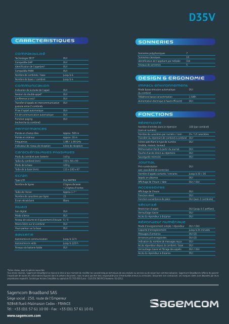 documentation - Sagemcom