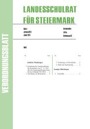 VERORDNUNGSBLATT LANDESSCHULRAT FÜR STEIERMARK