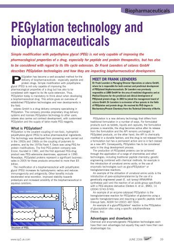 Biopharmaceuticals - celares Gmbh