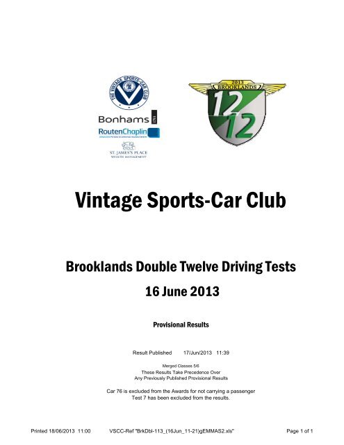 Vintage Sports-Car Club