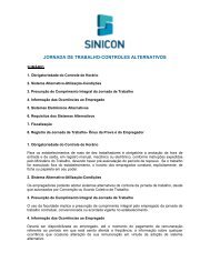 jornada de trabalho - controles alternativos - SINICON