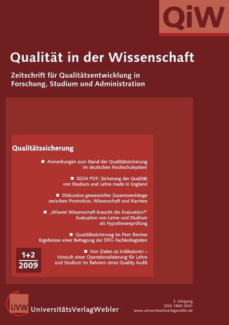 QiW - UniversitÃ¤tsVerlagWebler