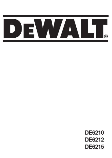 sinkningsanordning de6210/de6212/de6215 - Service - DeWalt