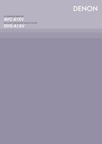 AVC-A1XV DVD-A1XV
