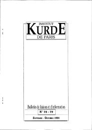 Bulletin de liaison et d'information - Institut kurde de Paris