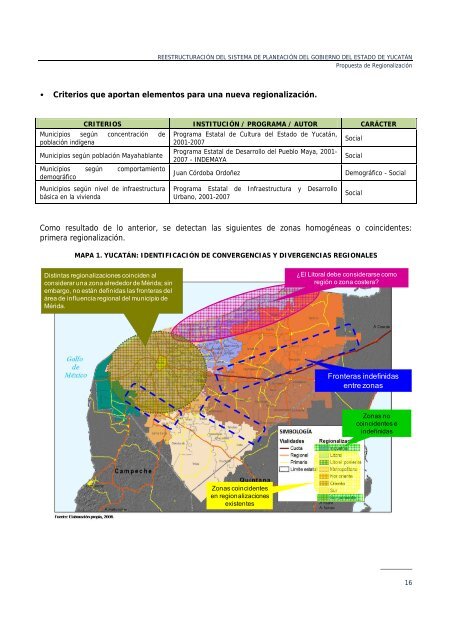 RegionalizaciÃƒÂ³n del Estado de YucatÃƒÂ¡n 2008 - Gobierno del Estado ...