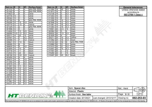 Show drawing - ht-bendix