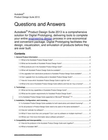 Autodesk Product Design Suite 2013 FAQ's - Man and Machine