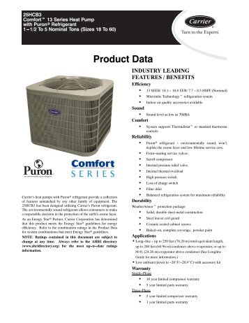 Product Data - Carrier