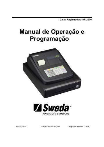 MANUAL DE OPERAÃÃO-PROGRAMAÃÃO-SR-2570 - Sweda