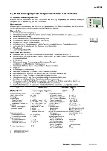 EQJW 245: Heizungsregler mit 2 Regelkreisen für Nah