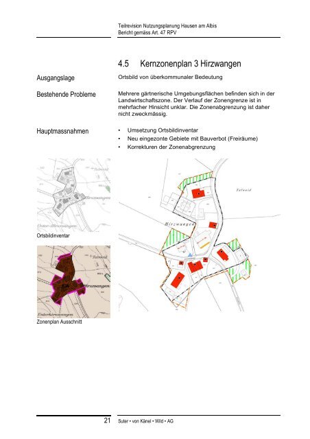 Bericht gemÃƒÂ¤ss Art. 47 RPV - Gemeinde Hausen am Albis