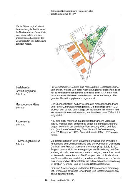 Bericht gemÃƒÂ¤ss Art. 47 RPV - Gemeinde Hausen am Albis