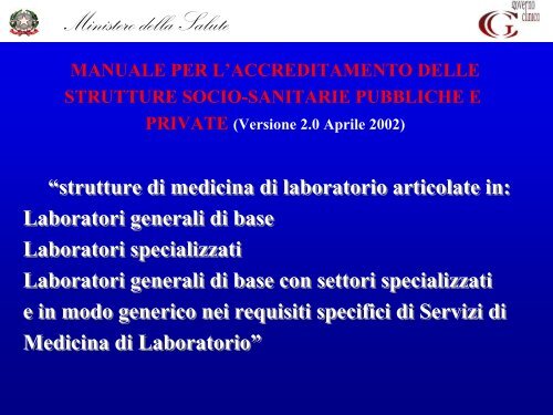 Ruolo e Accreditamento delle Anatomie Patologiche nell ...