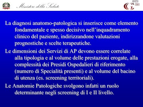 Ruolo e Accreditamento delle Anatomie Patologiche nell ...