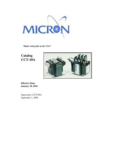 Catalog CCT-10A