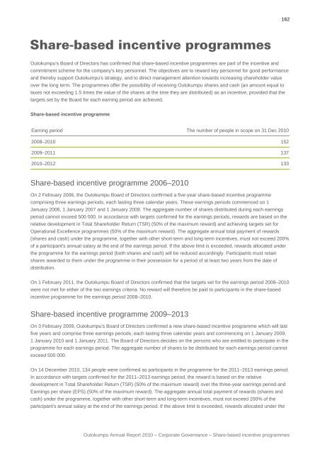 Annual Report 2010 - Outokumpu