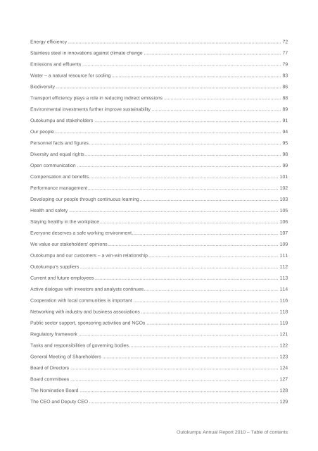 Annual Report 2010 - Outokumpu